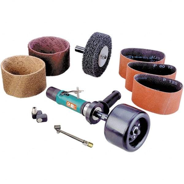 Dynabrade - 0.7 hp, 3,400 RPM Finishing Sander - 35 CFM Air Consumption, 6.21 bar Air Pressure, 1/4 NPT Inlet - Benchmark Tooling