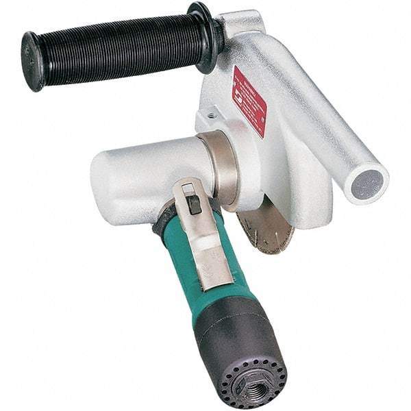 Dynabrade - 4-1/2" Wheel Diam, 20,000 RPM, Pneumatic Cutoff & Cutoff-Grinder Tool - Right Angle Handle, 1/4 NPT Inlet - Benchmark Tooling