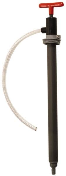 Made in USA - 9/16" Outlet, PVC Hand Operated Transfer Pump - 8 oz per Stroke, For Sanitary - Benchmark Tooling
