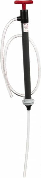 Made in USA - 9/16" Outlet, PVC Hand Operated Transfer Pump - 8 oz per Stroke, For Sanitary - Benchmark Tooling