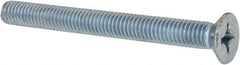Value Collection - M6x1.00 Metric Coarse, 60mm OAL Phillips Drive Machine Screw - Flat Head, Grade 4.8 Steel, Zinc-Plated Finish, Without Washer - Benchmark Tooling