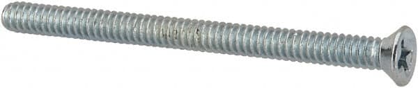 Value Collection - #4-40 UNC, 1-1/2" OAL Phillips Drive Machine Screw - Flat Head, Grade J82 Steel, Zinc-Plated Finish, Without Washer - Benchmark Tooling