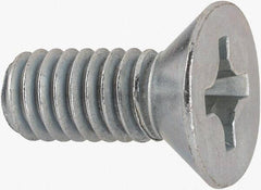 Value Collection - 5/16-18 UNC, 3/4" OAL Phillips Drive Machine Screw - Flat Head, Grade J82 Steel, Zinc-Plated Finish, Without Washer - Benchmark Tooling