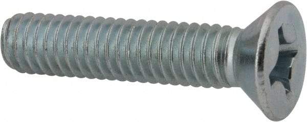 Value Collection - 5/16-18 UNC, 1-1/2" OAL Phillips Drive Machine Screw - Flat Head, Grade J82 Steel, Zinc-Plated Finish, Without Washer - Benchmark Tooling