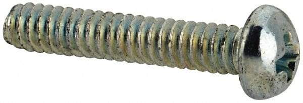 Value Collection - #4-40 UNC, 5/8" Length Under Head Phillips Drive Machine Screw - Round Head, Grade J82 Steel, Zinc-Plated Finish, Without Washer - Benchmark Tooling