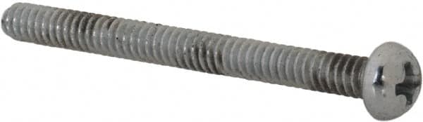 Value Collection - #4-40 UNC, 1-1/4" Length Under Head Phillips Drive Machine Screw - Round Head, Grade J82 Steel, Zinc-Plated Finish, Without Washer - Benchmark Tooling