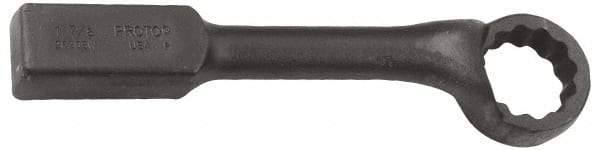 Proto - 4-1/8" 12 Point Striking Box Wrench - Single End, 6-1/4" Head Diam x 2-3/8" Head Thickness, 18" OAL, Steel, Black Finish, 60° Offset - Benchmark Tooling