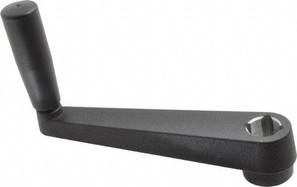 Value Collection - 1.4" Hub Diam x 1.02" Hub Height Crank Handle - 3/4" Square Bore, Aluminum Black Powder Crank Body - Benchmark Tooling