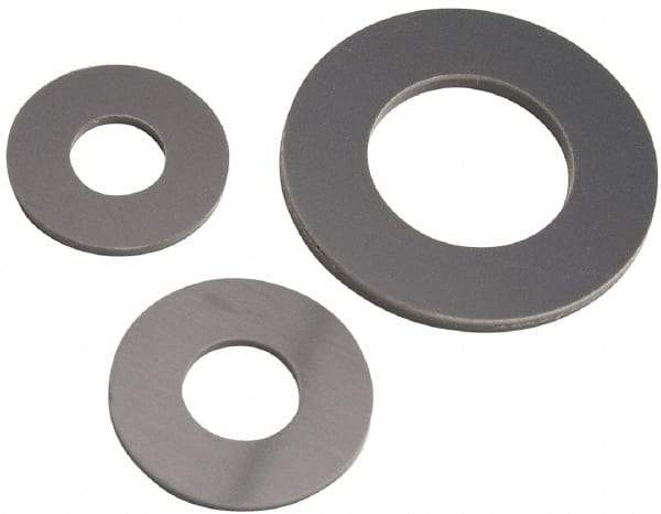 Made in USA - 5/8" Screw, Grade Gray PVC Standard Flat Washer - 0.687" ID x 1-1/2" OD, 1/8" Thick, Plain Finish - Benchmark Tooling