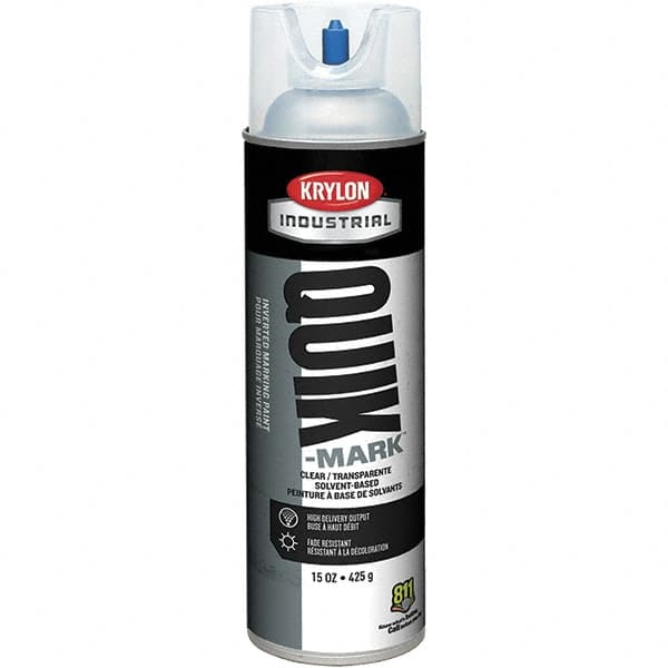 Krylon - 20 fl oz Clear Marking Paint - 50 to 60 Sq Ft Coverage, Solvent-Based Formula - Benchmark Tooling