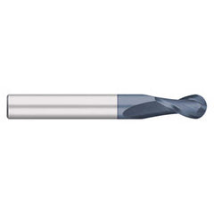 Titan USA - Ball End Mills; Mill Diameter (Inch): 1/8 ; Mill Diameter (Decimal Inch): 0.1250 ; Number of Flutes: 2 ; Length of Cut (Inch): 3/4 ; Length of Cut (Decimal Inch): 0.7500 ; Material: Solid Carbide - Exact Industrial Supply