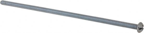 Value Collection - #10-24 UNC, 6" Length Under Head Slotted/Phillips Drive Machine Screw - Round Head, Grade J82 Steel, Zinc-Plated Finish, Without Washer - Benchmark Tooling