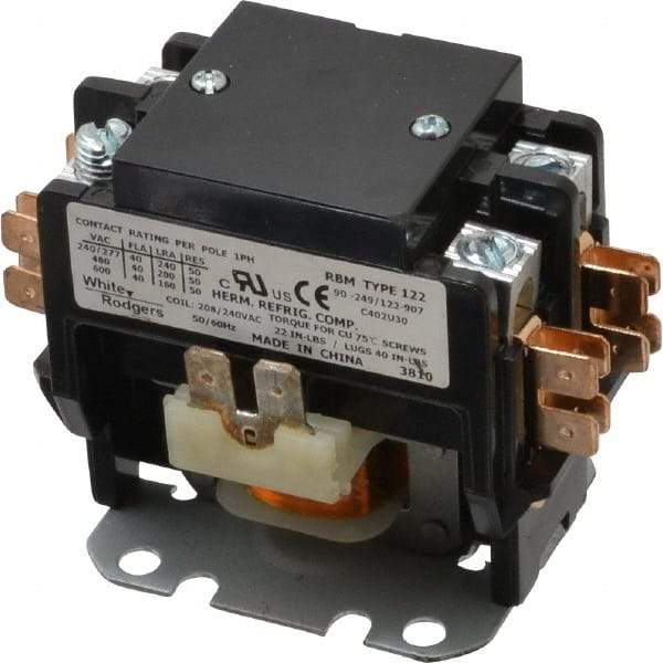 White-Rodgers - Definite Purpose Contactors Number of Poles: 2 Resistive Load Rating (A): 50A@277VAC; 50A@480VAC; 50A@600VAC - Benchmark Tooling