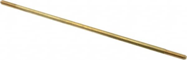 Made in USA - 10" Long, 1/4-20 Thread, Float Valve Rod - Brass, 1/2" Thread Length - Benchmark Tooling