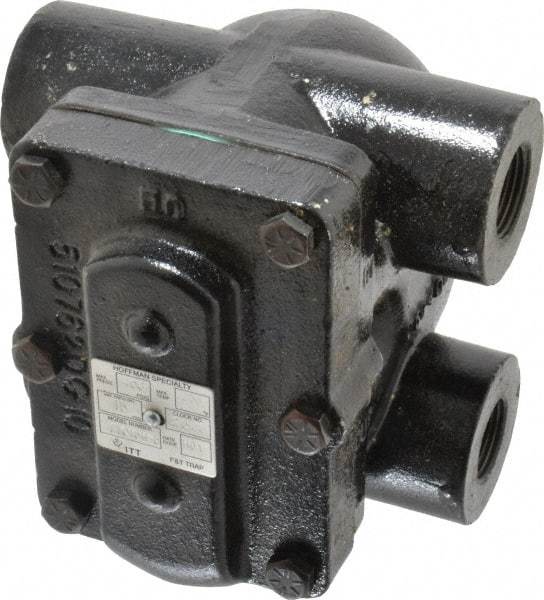 Hoffman Speciality - 3/4 Female" Pipe, Cast Iron Float & Thermostatic Steam Trap - 15 Max psi - Benchmark Tooling
