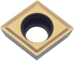 Kyocera - CPGT21.52 Grade TN60 Cermet Turning Insert - Uncoated, 80° Diamond, 1/4" Inscr Circle, 3/32" Thick, 1/32" Corner Radius - Benchmark Tooling
