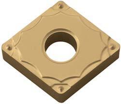 Kyocera - CNMG430.5 GP Grade PV90 Cermet Turning Insert - TiN Finish, 80° Diamond, 1/2" Inscr Circle, 3/16" Thick, 0.0079" Corner Radius - Benchmark Tooling