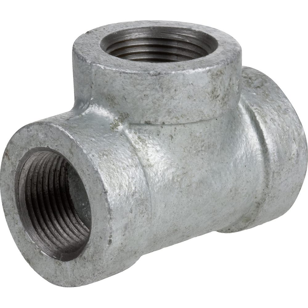 Galvanized Pipe Fittings; Material: Galvanized Malleable Iron; Fitting Shape: Tee; Thread Standard: NPT; End Connection: Threaded; Class: 300; Lead Free: Yes; Standards: ™ASTM ™A197; ™ASME ™B16.3; ™ASME ™B1.20.1; ASTM ™A153