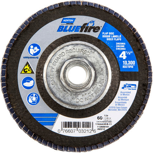 4-1/2″ × 1/4″ × 5/8″-11 20X High Performance Flap Disc Type 29 Conical 60 Grit - Benchmark Tooling