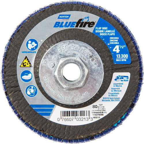 4-1/2″ × 1/4″ × 5/8″-11 20X High Performance Flap Disc Type 29 Conical 80 Grit - Benchmark Tooling