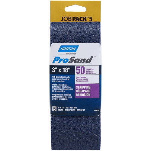 3″ × 18″ 3X High Performance Portable Belt 50 Grit Zirconia Alumina - Benchmark Tooling
