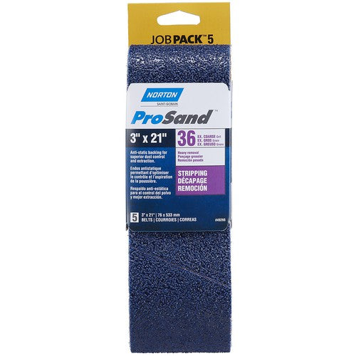 3″ × 21″ NorZon R811 Portable Belt 36 Grit Zirconia Alumina - Benchmark Tooling