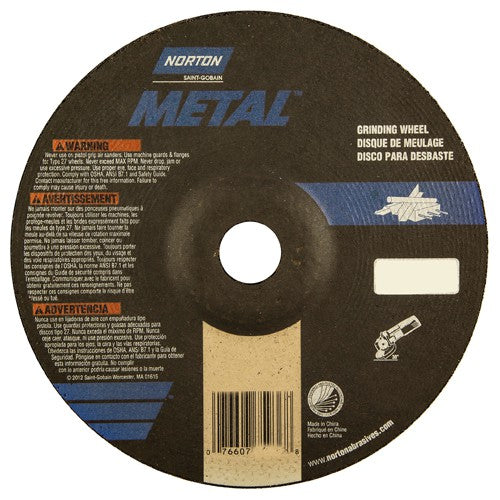 7″ × 1/4″ × 7/8″ Gemini Non-Woven Depressed Center Wheel Type 27 24 Grit Aluminum Oxide - Benchmark Tooling