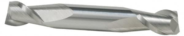 Accupro - 7/32", 7/16" LOC, 1/4" Shank Diam, 2-1/2" OAL, 2 Flute, Solid Carbide Square End Mill - Double End, TiCN Finish, Spiral Flute, 40° Helix, Centercutting, Right Hand Cut, Right Hand Flute - Benchmark Tooling