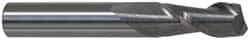 Accupro - 1/2", 1" LOC, 1/2" Shank Diam, 3" OAL, 2 Flute, Solid Carbide Square End Mill - Single End, TiCN Finish, Spiral Flute, 40° Helix, Centercutting, Right Hand Cut, Right Hand Flute - Benchmark Tooling