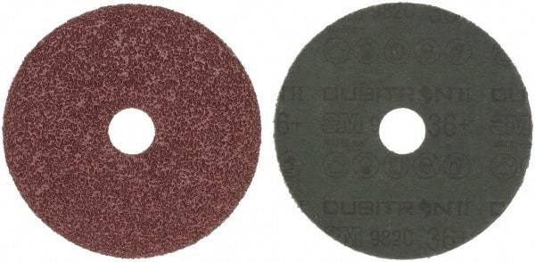 3M - 5" Diam 7/8" Hole 36+ Grit Fiber Disc - Very Coarse Grade, Ceramic, 12,000 Max RPM, Series 982C - Benchmark Tooling