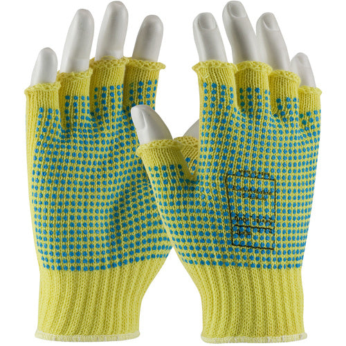 08-K259PDD/M Gloves w/Kevlar Brand - Kevlar 1/2 Fngr - Dts 2 Sides - 7 Gg - M. Wgt - ANSI2 - Dots 2 Sides