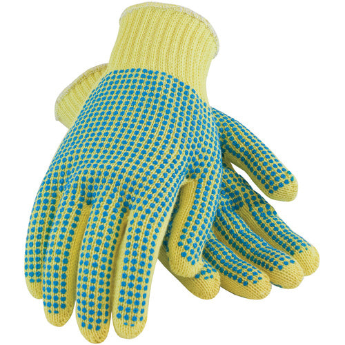 08-K300PDD/XL Gloves w/Kevlar Brand - 100% Kevlar - 7 Gauge - M. Wgt - ANSI2 - Dots 2 Sides - Exact Industrial Supply