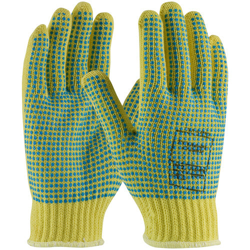 08-K350PDD/S Gloves w/Kevlar Brand - 100% Kevlar - 7 Gg - M. Wgt - ANSI2 Dots 2 Sides/Extended Cuff