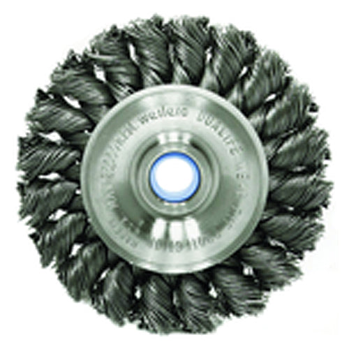 3″ Diameter-3/8″-1/2″ Arbor Hole - Knot Twist Steel Wire Straight Wheel - Benchmark Tooling