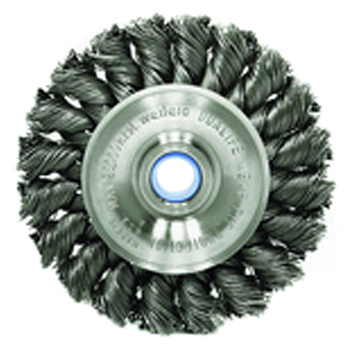 3″ Diameter-3/8″-1/2″ Arbor Hole - Knot Twist Steel Wire Straight Wheel - Benchmark Tooling