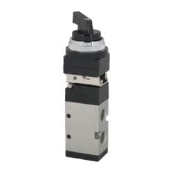ARO/Ingersoll-Rand - 1/4" NPT Manual Mechanical Valve - 3-Way, 2 Position, Long Selector/Manual & 0.7 CV Rate - Benchmark Tooling