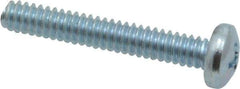 Value Collection - #10-24 UNC, 1-1/4" Length Under Head Phillips Drive Machine Screw - Pan Head, Grade 2 Steel, Zinc-Plated Finish, Without Washer - Benchmark Tooling