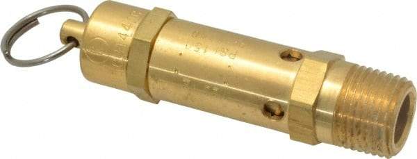 Kingston - 1/2" Inlet, ASME Safety Relief Valve - 150 Max psi, Brass - Benchmark Tooling