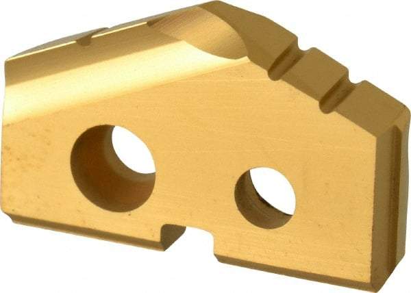 Allied Machine and Engineering - 11/16" Diam x 1/8" Thick, Seat Code 0, 132° Included Angle Spade Drill Insert - TiN Coated, Carbide, Grade P40, Series T-A - Benchmark Tooling