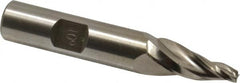 Made in USA - 10° Taper Angle per Side, 5/32" Small End Diam, 1" LOC, High Speed Steel 3 Flute Tapered Square End Mill - 3-1/8" OAL, 1/2" Shank Diam - Benchmark Tooling