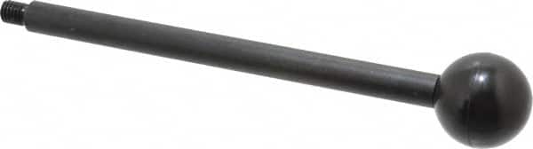 Gibraltar - 3/8-16 Stem, 1-3/8" Knob Diam, 1/2" Shaft Diam, Gear Lever Arm with Ball Knob - 1/2" Thread Length, 8" Handle Length, Carbon Steel Shaft, Plastic Knob - Benchmark Tooling
