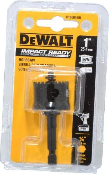 DeWALT - 1" Diam, 5/8" Cutting Depth, Hole Saw - Bi-Metal Saw, Toothed Edge - Benchmark Tooling