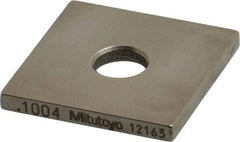 Mitutoyo - 0.1004" Square Steel Gage Block - Accuracy Grade 0, Includes Certificate of Inspection - Benchmark Tooling