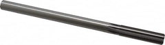 Made in USA - 39/64" High Speed Steel 8 Flute Chucking Reamer - Straight Flute, 0.5615" Straight Shank, 2-1/4" Flute Length, 9" OAL - Benchmark Tooling