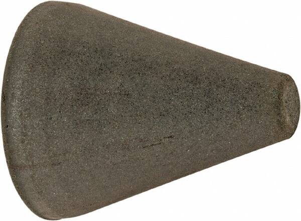 Cratex - 1" Max Diam x 1-1/4" Long, Taper, Rubberized Point - Very Fine Grade, Silicon Carbide, 1/4" Arbor Hole, Unmounted - Benchmark Tooling