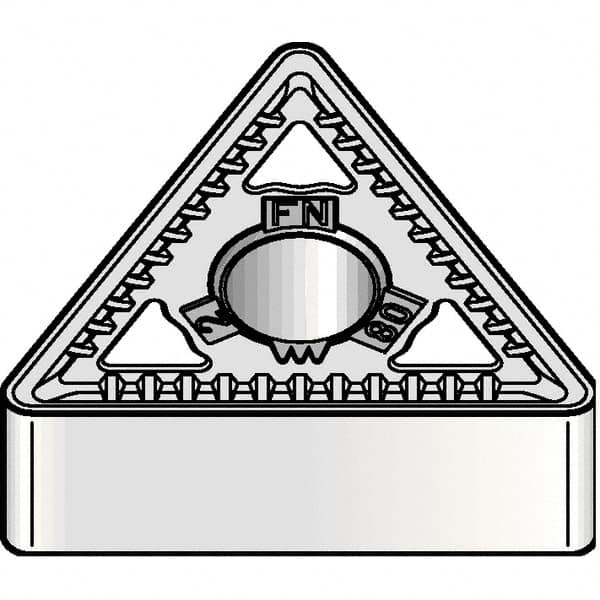 Kennametal - TNMG332 FN Grade KCP05B Carbide Turning Insert - TiOCN Finish, 60° Triangle, 3/8" Inscr Circle, 3/16" Thick, 1/32" Corner Radius - Benchmark Tooling