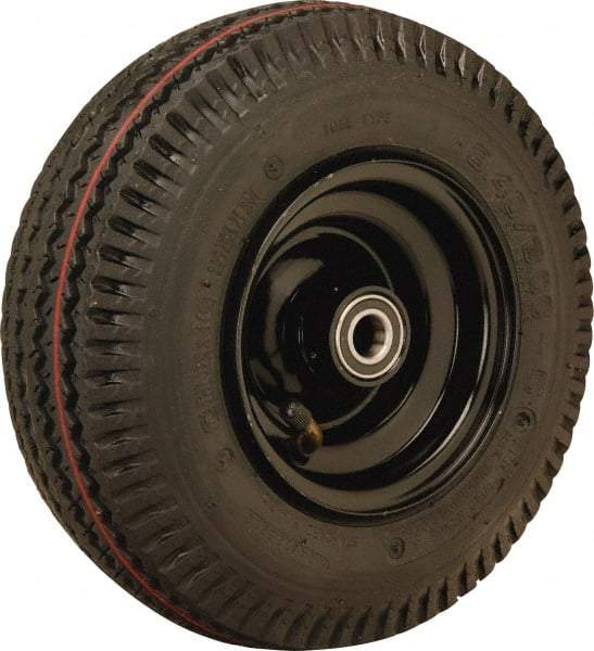 Hamilton - 10 Inch Diameter x 2-3/8 Inch Wide, Rubber Caster Wheel - 480 Lb. Capacity, 3 Inch Hub Length, 5/8 Inch Axle Diameter, Straight Roller Bearing - Benchmark Tooling