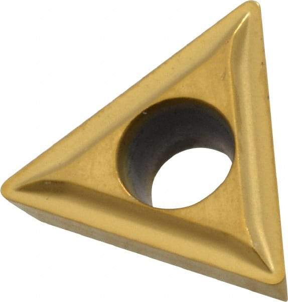 Kennametal - TPMT21.51 LF Grade KC730 Carbide Turning Insert - TiN Finish, 60° Triangle, 1/4" Inscr Circle, 3/32" Thick, 1/64" Corner Radius - Benchmark Tooling