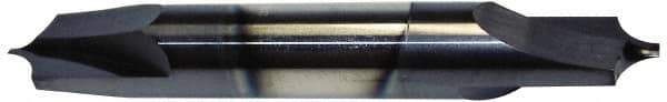 Accupro - 0.062" Radius, 3/16" Mill Diam, 2 Flute Solid Carbide Corner Rounding End Mill - Double End, AlTiN Finish, 2" OAL, 3/16" Shank Diam - Benchmark Tooling