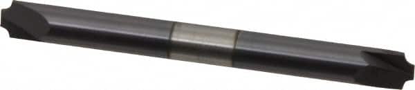 Accupro - 0.046" Radius, 3/16" Mill Diam, 2 Flute Solid Carbide Corner Rounding End Mill - Double End, AlTiN Finish, 2" OAL, 3/16" Shank Diam - Benchmark Tooling